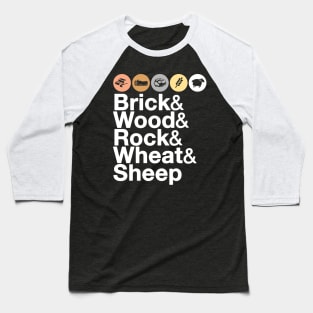 Helvetica Catan | Board Game Geek Baseball T-Shirt